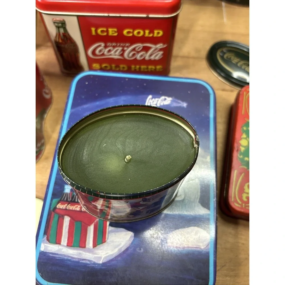 Vintage Coca-Cola Collectibles Lot 12 Pc Tins Puzzles Cards Candy Tin Decor